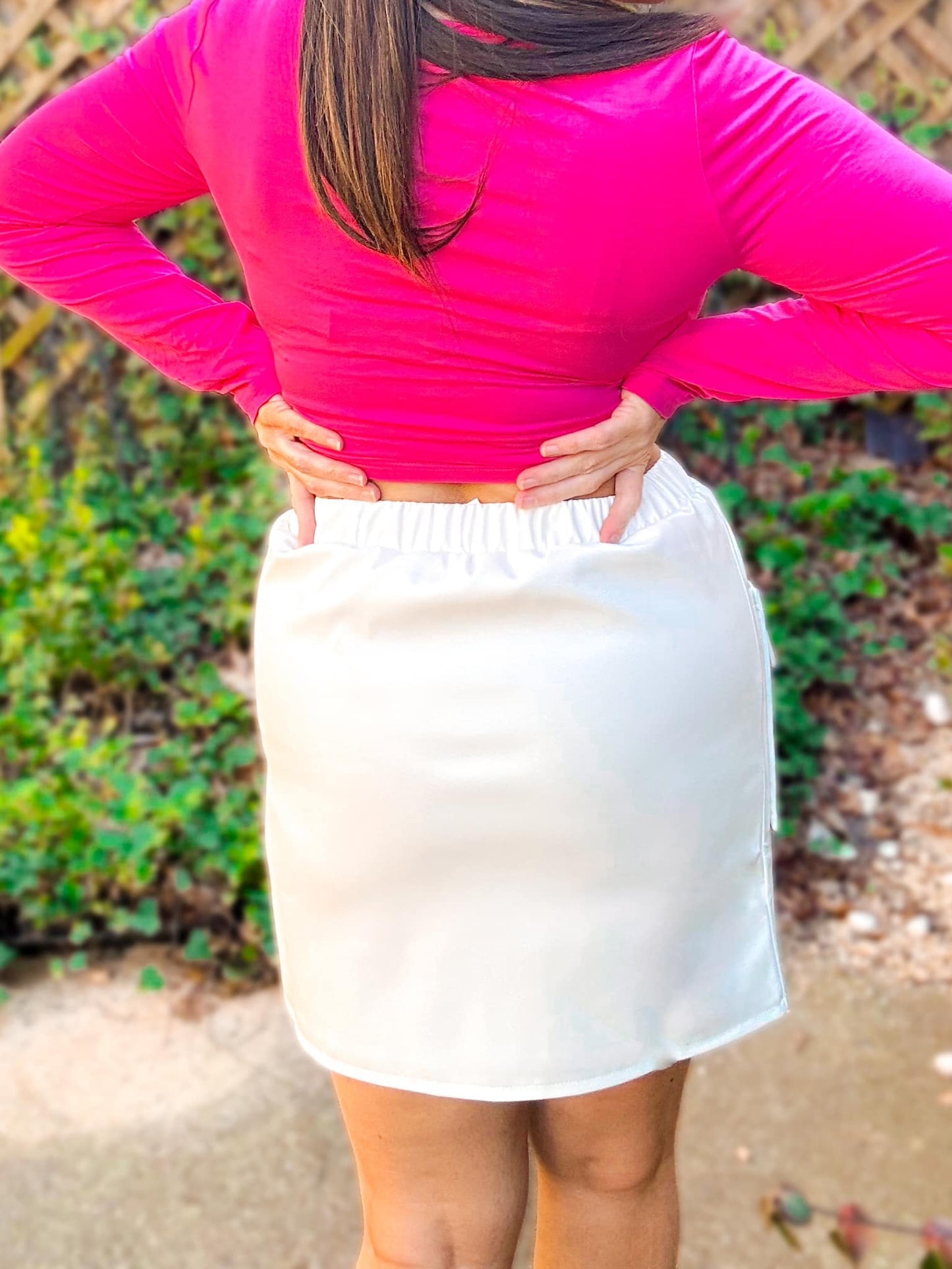Campbell Cargo Vegan Leather Mini Skirt