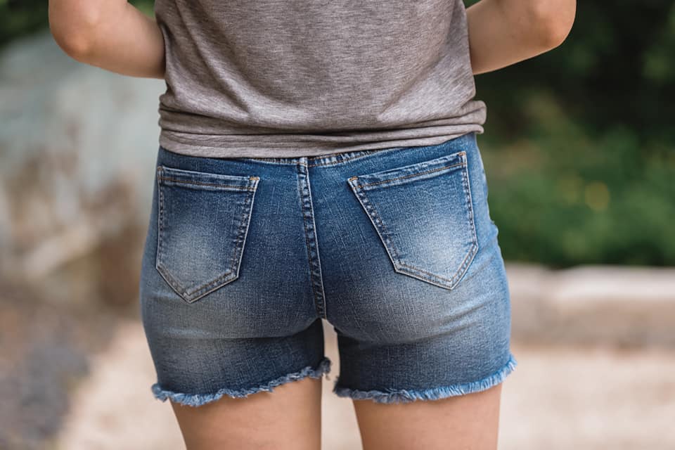 Harlan High Waisted Denim Shorts