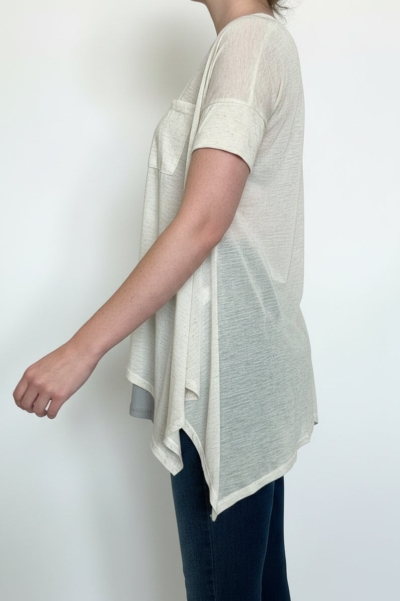 Heathered Oatmeal Oversized Shirt