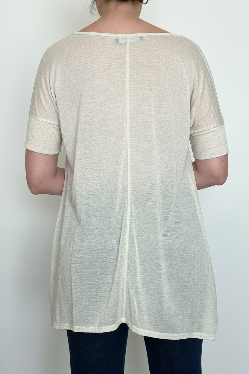 Heathered Oatmeal Oversized Shirt