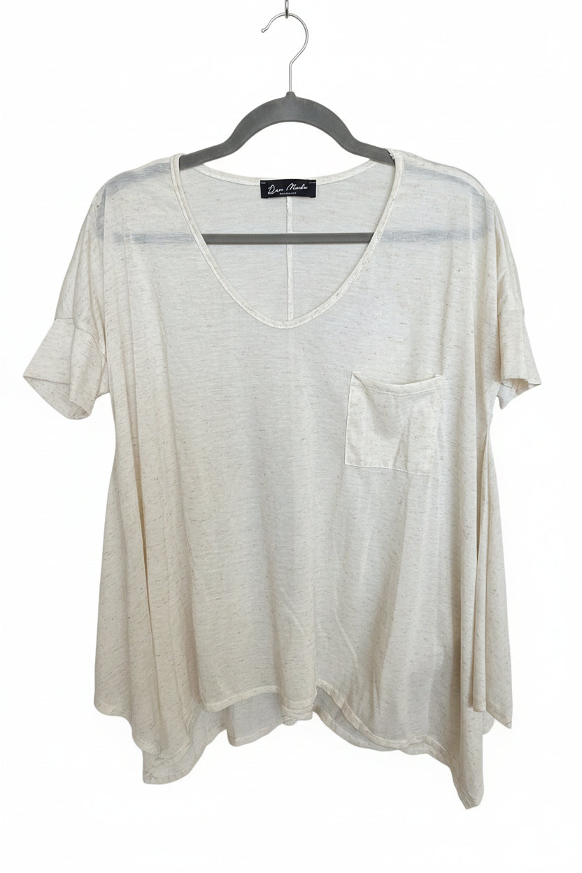 Heathered Oatmeal Oversized Shirt