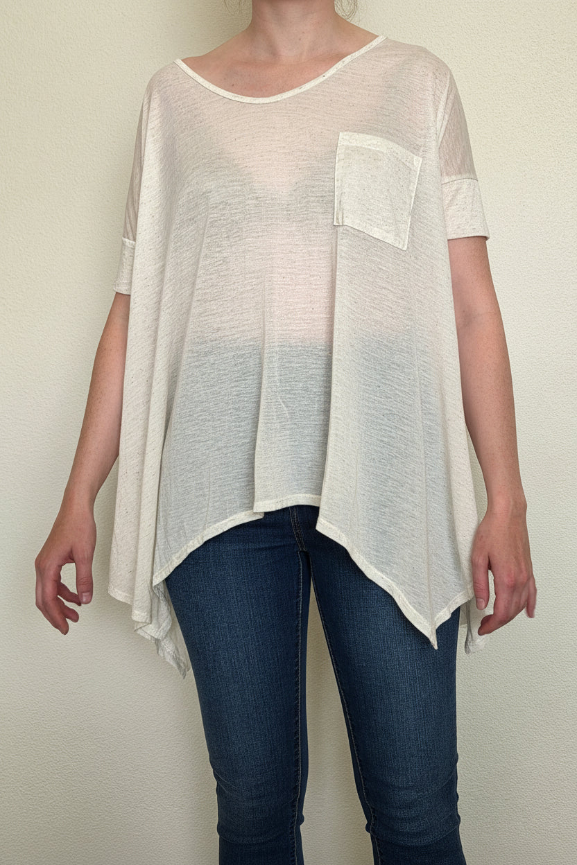 Heathered Oatmeal Oversized Shirt